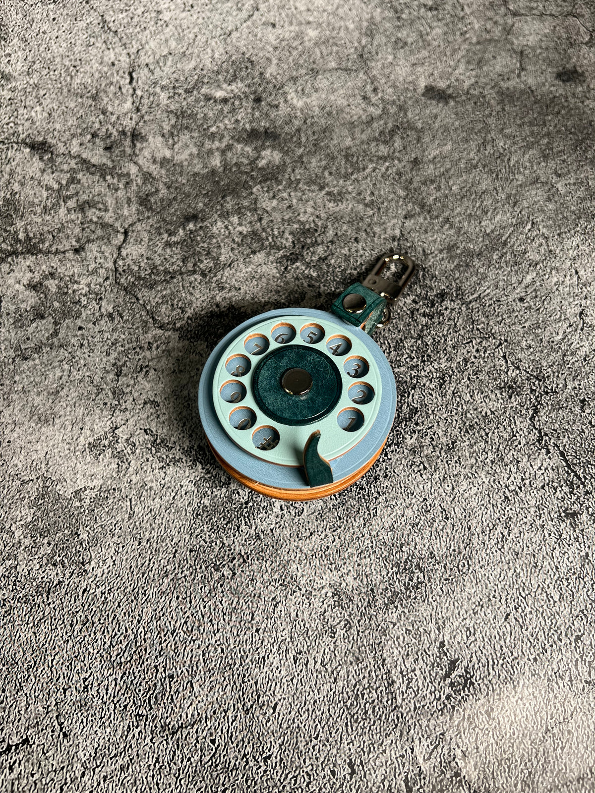 -Rotary Phone Chame 撥個輪電話扣 （銀色數字）