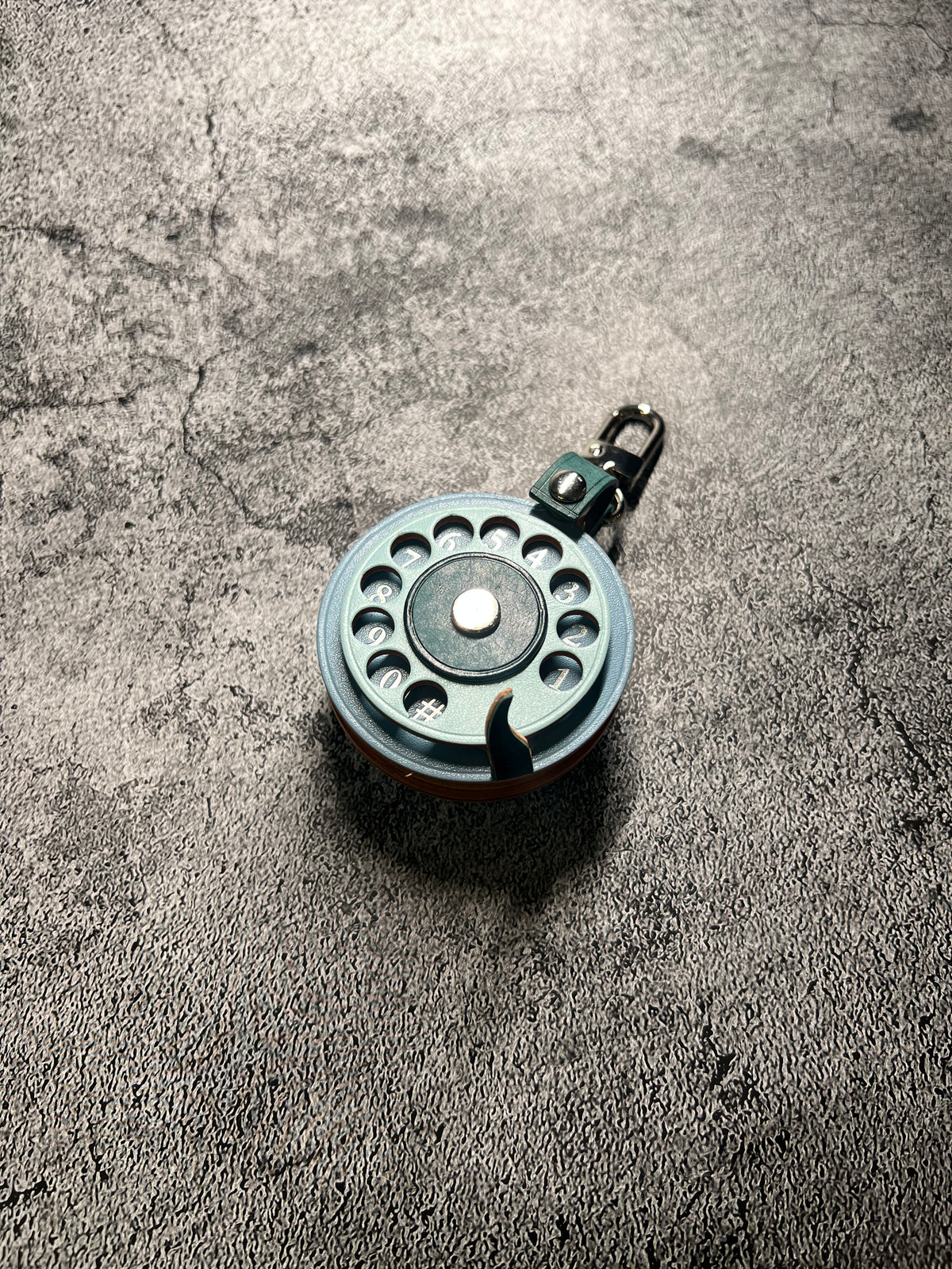 -Rotary Phone Chame 撥個輪電話扣 （銀色數字）