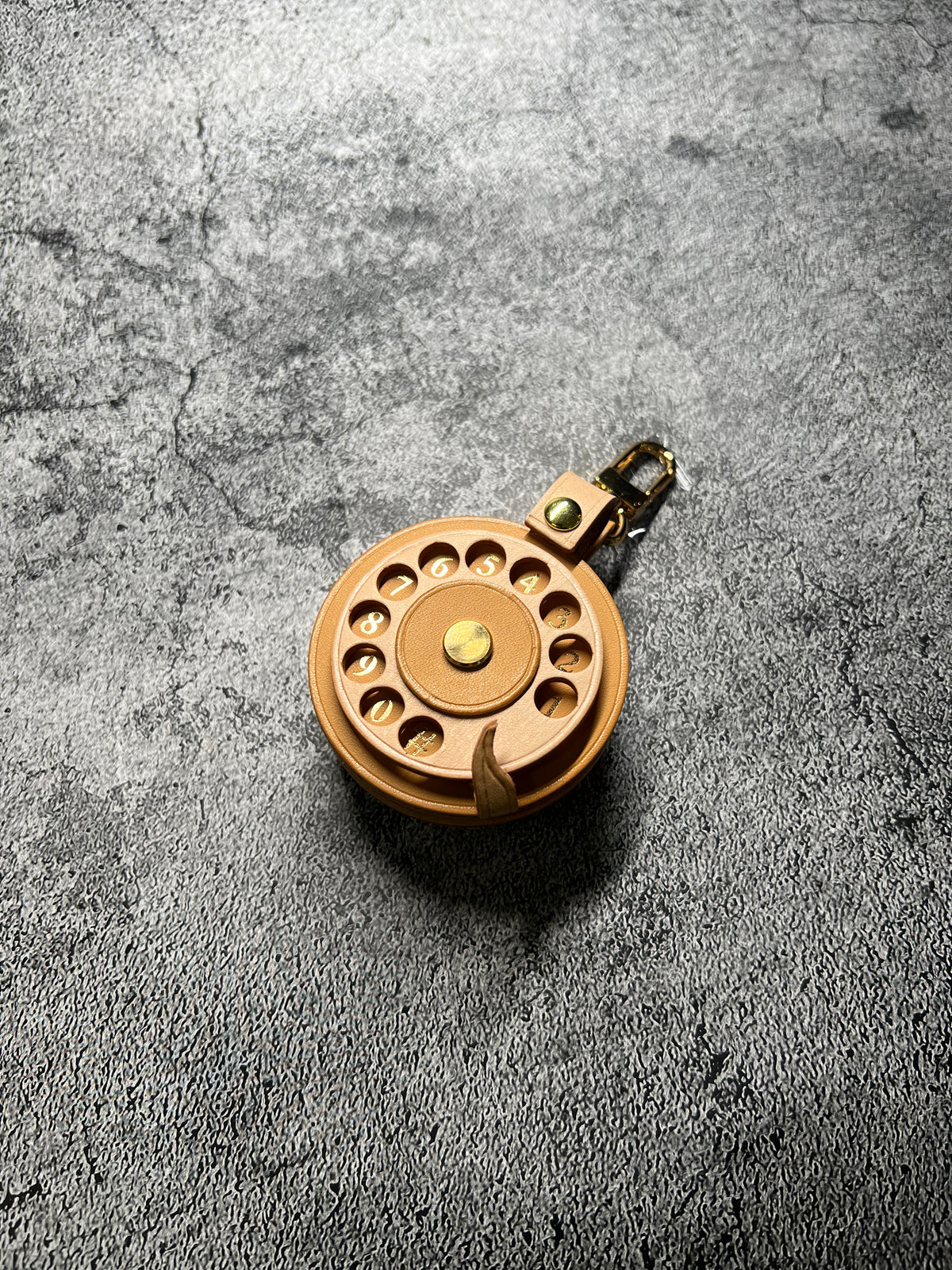 -Rotary Phone Chame 撥個輪電話扣（金色數字）
