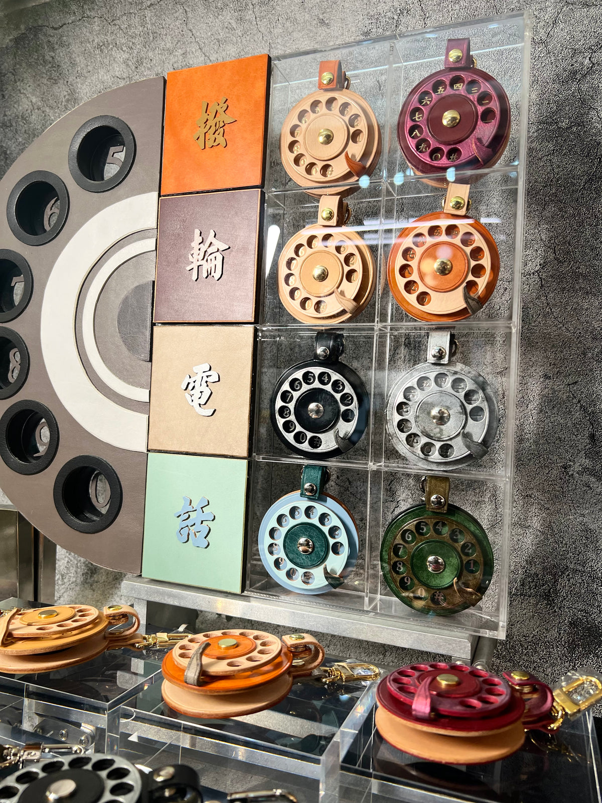 -Rotary Phone Chame 撥個輪電話扣 （銀色數字）