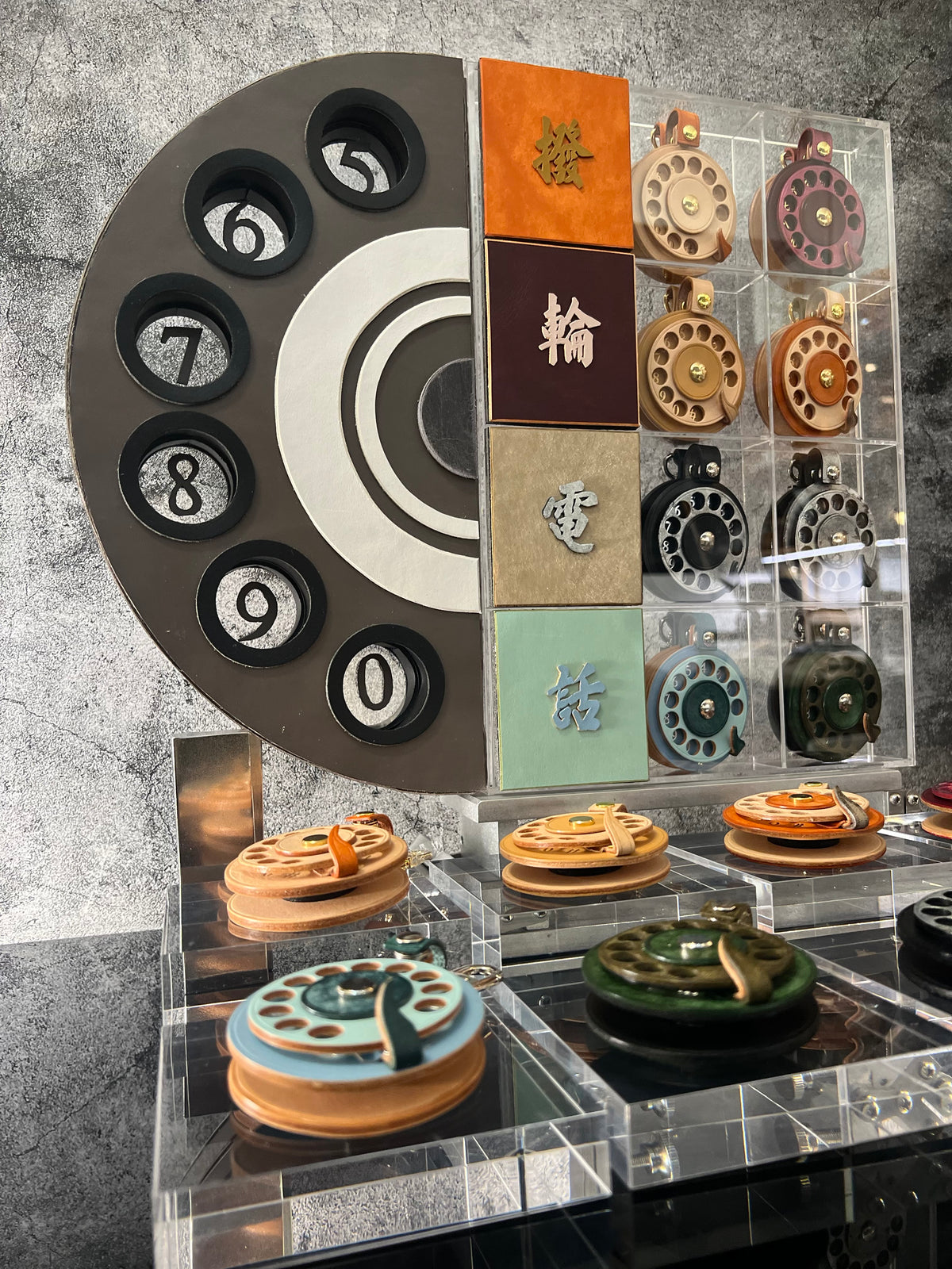-Rotary Phone Chame 撥個輪電話扣（金色數字）